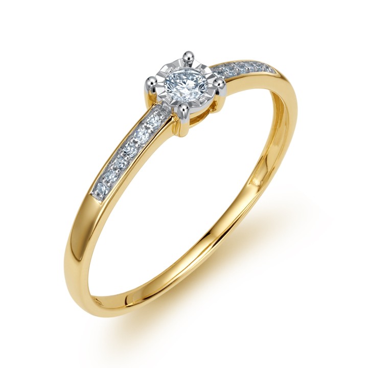 DIAMENTY Pierścionek JR10448Y