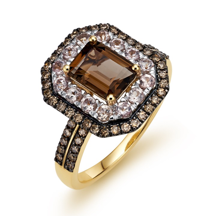 DIAMENTY Pierścionek RR46650SMGACHY