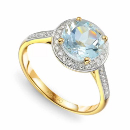 DIAMENTY Pierścionek R75601 Y AQ