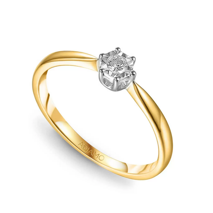 DIAMENTY Pierścionek R70211 YW