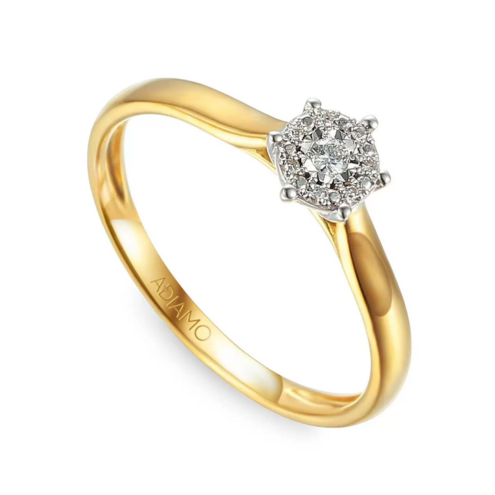 DIAMENTY Pierścionek R69379 YW