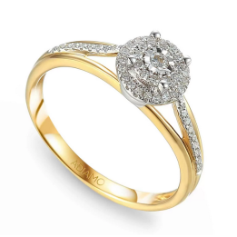 DIAMENTY Pierścionek R55167 YW