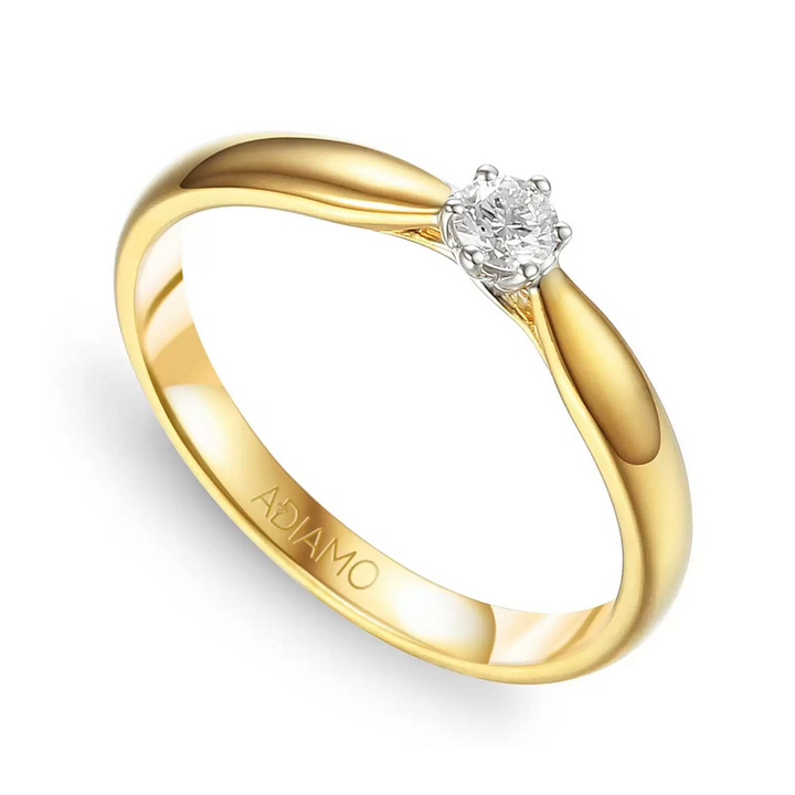 DIAMENTY Pierścionek R62567 YW