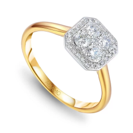DIAMENTY Pierścionek R59436 YW