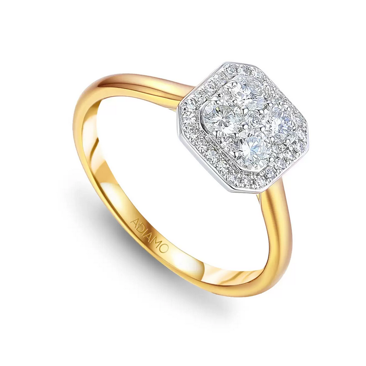DIAMENTY Pierścionek R59436 YW