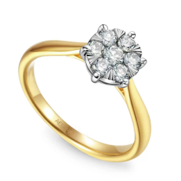 DIAMENTY Pierścionek R74222 YW