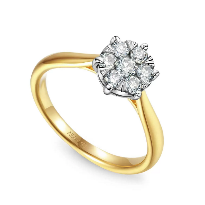 DIAMENTY Pierścionek R74222 YW