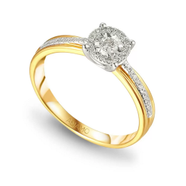 DIAMENTY Pierścionek R55159 YW