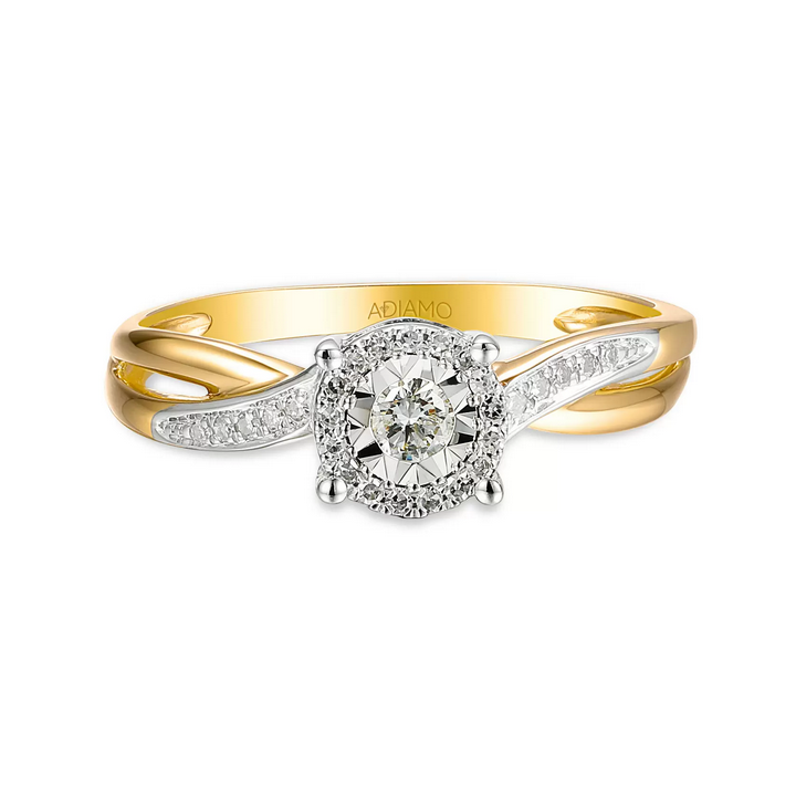 DIAMENTY Pierścionek R55230 YW