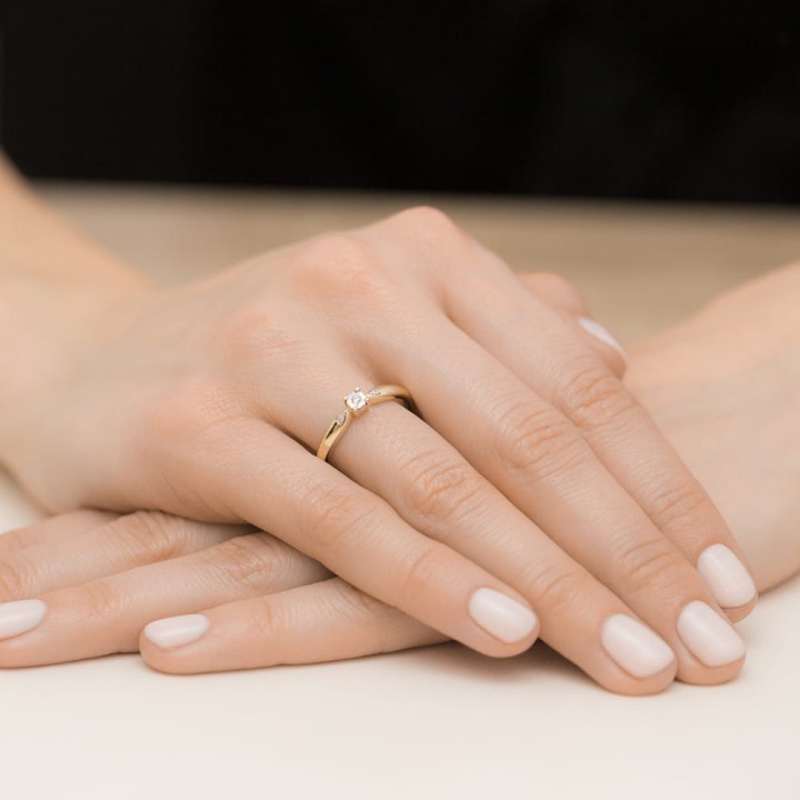 DIAMENTY Pierścionek W-469