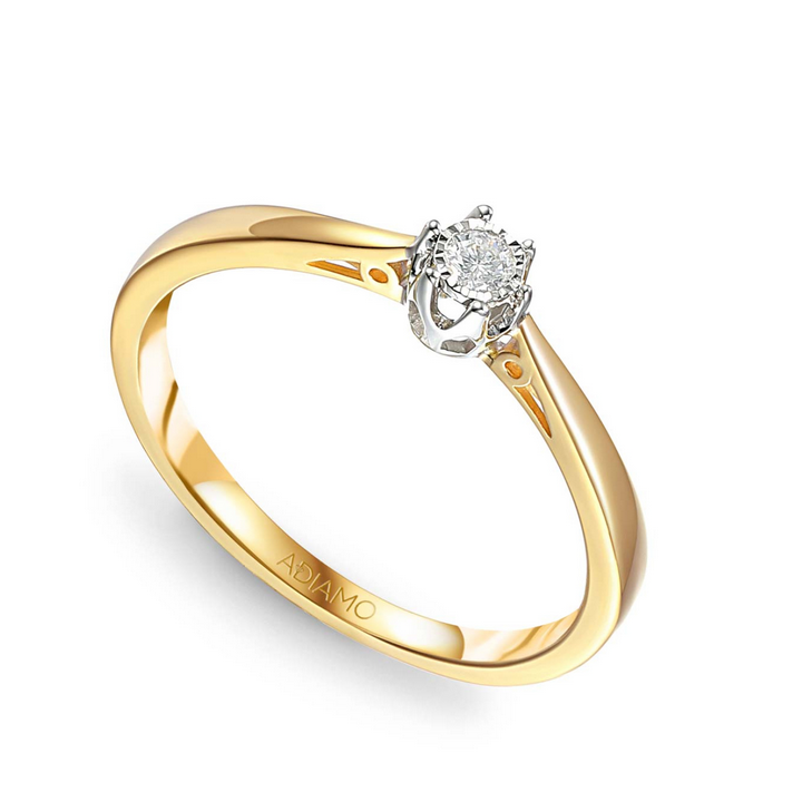 DIAMENTY Pierścionek R88312 YW