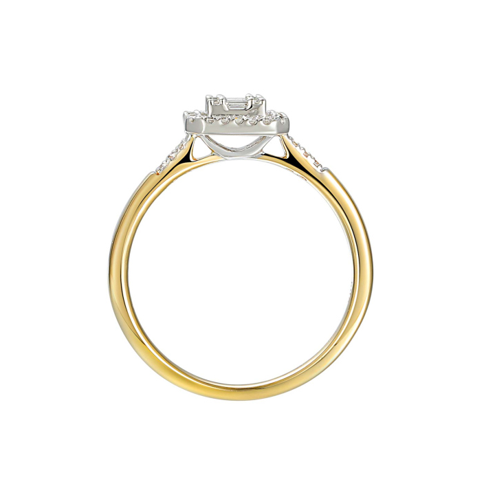 DIAMENTY Pierścionek R93399 YW